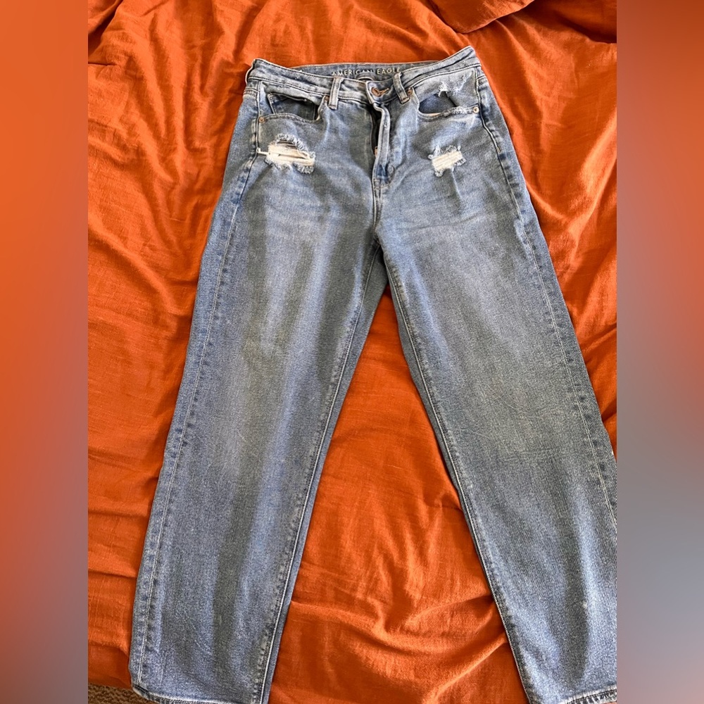 women’s american eagle stretch mom jeans size 6